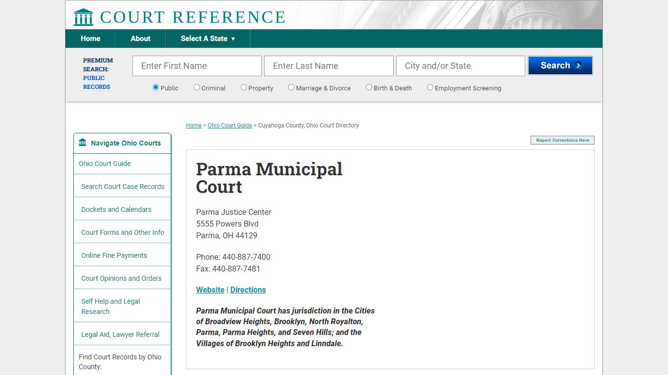 Parma Municipal Court - Court Records Directory